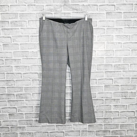 HATCH Maternity The Wide Leg Suit Pant Black White Plaid Glen size 2 $258 - Picture 2 of 9
